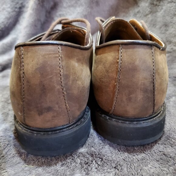 Eddie Bauer Work Shoe Mens 9.5 M Billy Brown Oxford Leather Lace Up Casual - Picture 13 of 14
